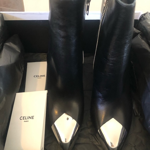 Authentic Celine Leather Boots 36.5 - Picture 6 of 10
